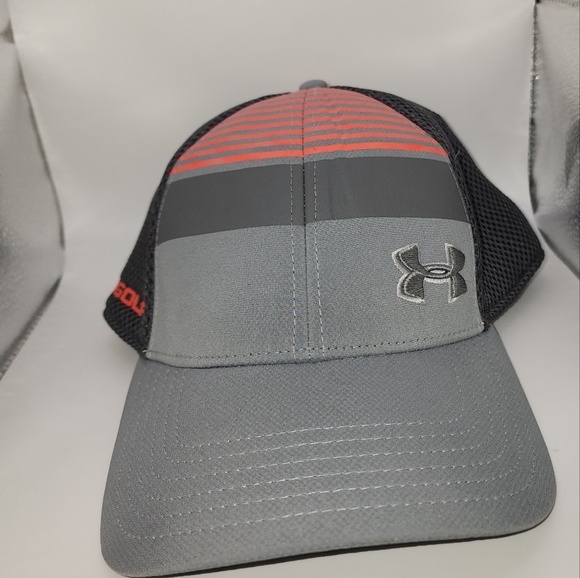 Under Armour Golf Hat Gray And Orange - Picture 1 of 5